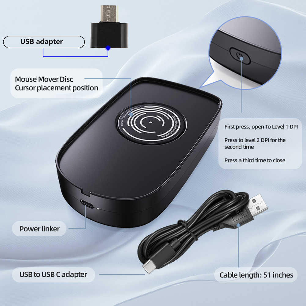 Mouse USB Jiggler con moviment - Auto Mouse Mover recensione e prezzo